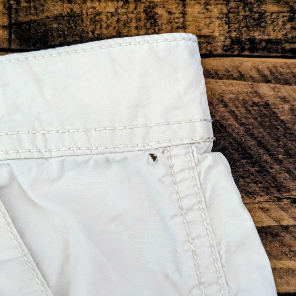 Ralph Lauren Shorts Women’s Size 14 Ivory Classic Chino Mid Rise Cotton Pockets - Picture 9 of 12